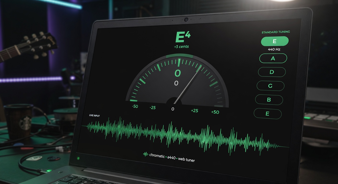 Free online chromatic tuner for guitar, bass, ukulele, violin, and voice